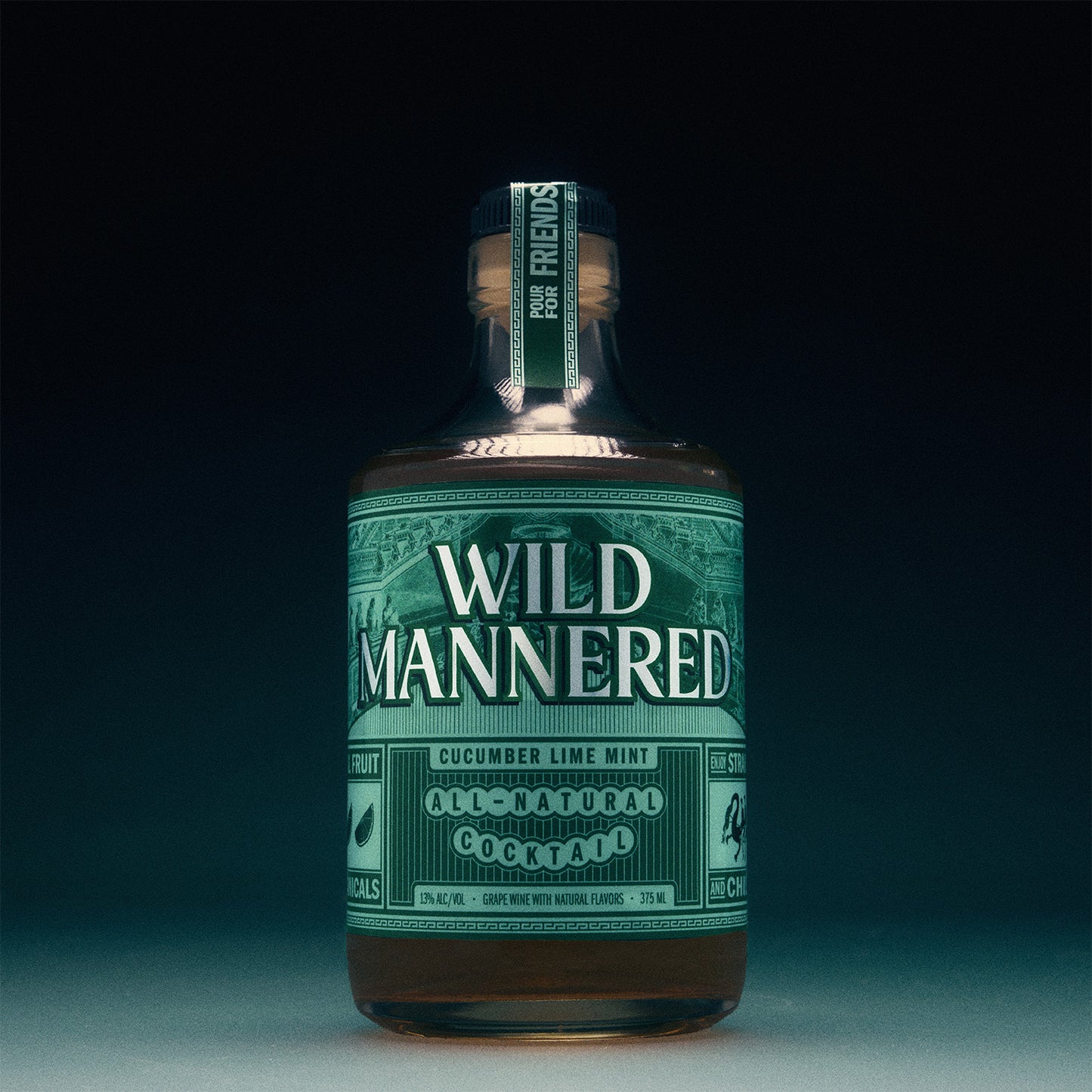 A 375 ml bottle of Cucumber Lime Mint Wild Mannered all-natural soju cocktail