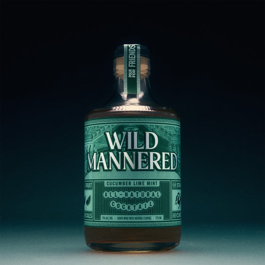 A 375 ml bottle of Cucumber Lime Mint Wild Mannered all-natural soju cocktail